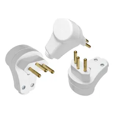 Kit 20 Plugue Pino Macho Prensa Cabo 90º 2p+t 10a 250v Nbr Foto mini 1