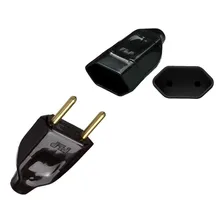 Kit 20 Plugue Pino Macho Preto 2p 10a + 20 Tomada Fêmea 10a Foto mini 1