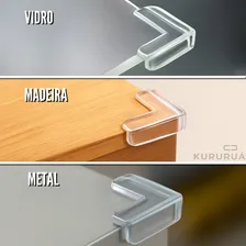 Kit 20 Protetores Quina De Mesa Cantoneira Triangulo Segurança Criança Transparente Marca Kururuá Foto mini 2