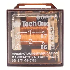 Kit 20 Relê Auxiliar 4 Pinos 12v 40a Universal Tech One 12 Foto  mini 1