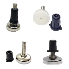 Kit 20 Sapata Niveladora 21mm Rosca M6 Com Bucha Pé P Moveis Foto  mini 1