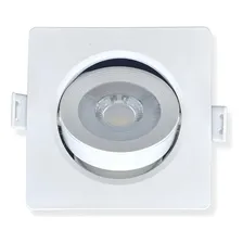 Kit 20 Spot 5w Led Quadrado Embutir Gesso Teto Branco Quente Foto mini  2