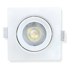 Kit 20 Spot 5w Led Quadrado Embutir Gesso Teto Branco Quente Foto  mini 1