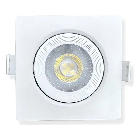 Kit 20 Spot 5w Led Quadrado Embutir Gesso Teto Branco Quente Foto 1