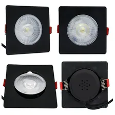 Kit 20 Spot Led Capa RY Spot Embutir Preto 5w Direcionável Quadrado Frio Foto mini  2