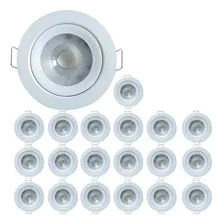 Kit 20 Spot Led Dicroica Embutir Redondo 5w 3000k Mr16 Foto  mini 1
