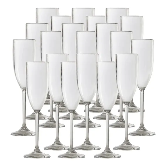 Kit 20 Taça Acrílico Champagne P/ Fim De Ano Natal Reveillon Foto 1
