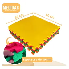 Kit 20 Tatame Tapete EVA 50x50cm 10mm Infantil Emborrachado Foto mini 4