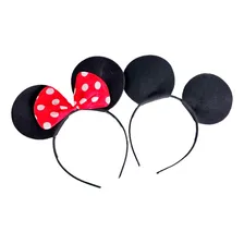 Kit 20 Tiaras Arquinho Orelhas Do Mickey Minnie Lembrancinha Cor Preto Foto mini 1