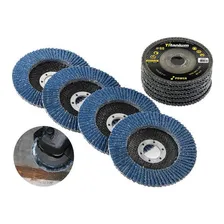 Kit 20 Un Disco Flap Titanium 4.1/2 Gr 080 Cor Preto Foto mini 2