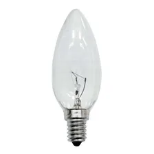 Kit 20 Unds De Lâmpada Vela Lisa De 25w Clara E14 220v Luz Branco-quente Foto mini 1