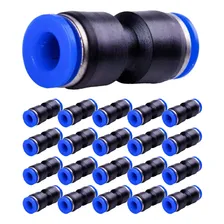 Kit 20 União Emenda Reta Pu 8mm Pneumática Engate Rápido Foto mini 1