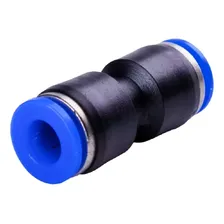 Kit 20 União Emenda Reta Pu 8mm Pneumática Engate Rápido Foto mini 2