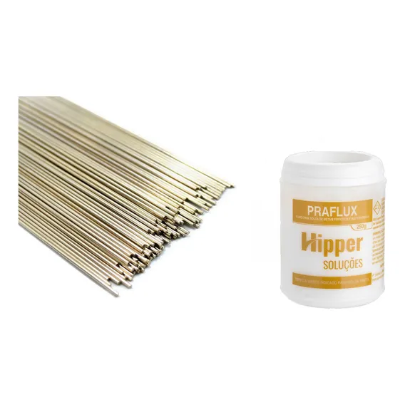 Kit 20 Varetas Foscoper 1,6mm+1 Fluxo P/ Solda Foscoper 250g Punta Prateado Foto 1