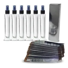 Kit 20 Vidros De Perfumes 50ml + Válvula Spray + Caixa Prata Foto  mini 1