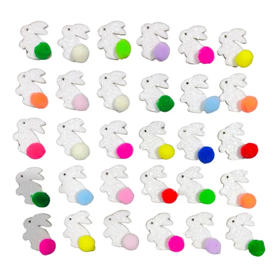 Kit 200 Adesivos Páscoa Pet Pompom Eva Glitter Banho Tosa Foto 1