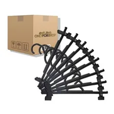 Kit 200 Cabides Plástico Saia Calça - Preto + 400 Presilhas OnlyforShop Foto mini 2