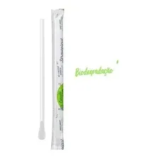 Kit 200 Canudo Colher Ecológico Mexedor Drink Biodegradável Cor Transparente Foto mini 2