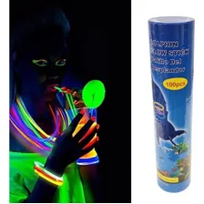 Kit 200 Pulseira Neon Alto Brilho Fluorescente Festa Balada Foto mini  3