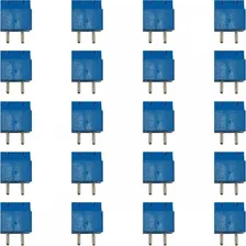 Kit 20x Borne Kre 2 Vias Plástico Azul 10mm Foto  mini 1
