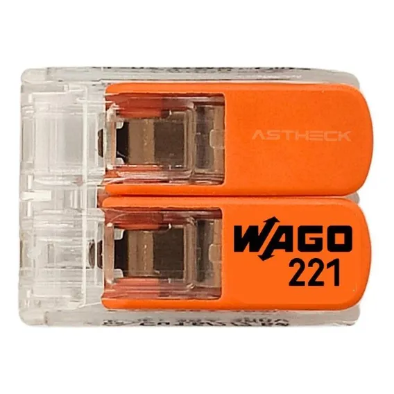 Kit 20x Conector Wago Compacto Emenda 2 Fios Modelo 221-412 Foto 1