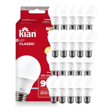 Kit 20x Lâmpada Led Bulbo 9w Econômica Branca Morna 3.000k Foto mini 1