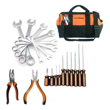 Kit 21 Ferramentas Bolsa Combinada Fenda Philips Alicate Foto mini 1