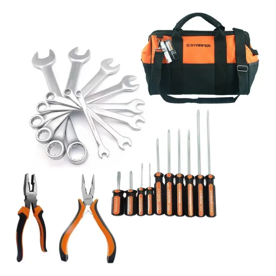 Kit 21 Ferramentas Bolsa Combinada Fenda Philips Alicate Foto 1