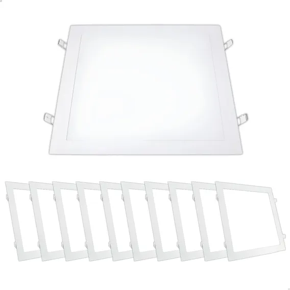 Kit 21 Painel Plafon Led 24w Embutir Quadrado 30x30 4000k Luz Branco Neutro - 4000k Foto 1