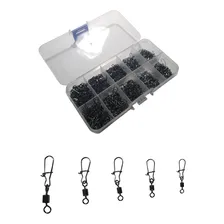Kit 210 Snap Destorcedor Com Girador Engate Rápido Pesca + Caixa Foto mini 1