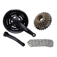 Kit 21v P/ Bicicleta Bike Corrente + Catraca + Coroa Index Foto mini 1