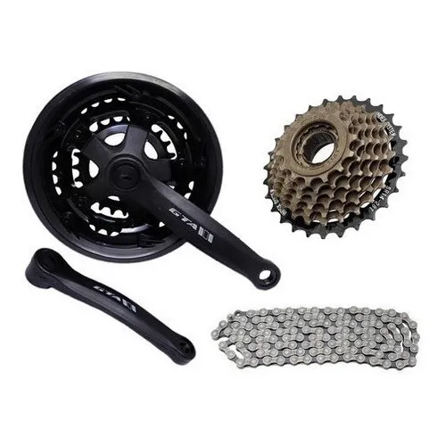 Kit 21v P/ Bicicleta Bike Corrente + Catraca + Coroa Index Foto 1