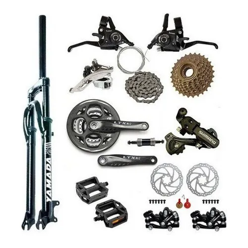 Kit 21vel Bike Aro 29 Suspensão Freios Disco Cambio Shimano Foto 1