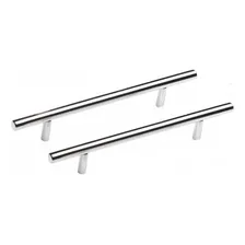 Kit 22 Puxadores Haste Aço Inox Escovado 128mm Gavetas Foto mini 1
