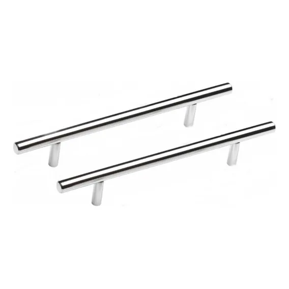 Kit 22 Puxadores Haste Aço Inox Escovado 128mm Gavetas Foto 1