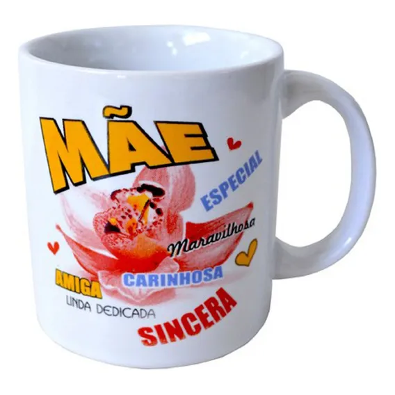 Kit 24 Caneca De Porcelana Xicara Presente Frases Mães 280ml Foto 1