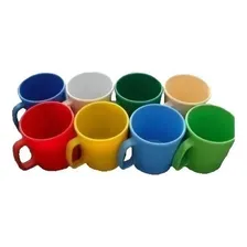 Kit 24 Caneca Plástica Para Merenda Escolar 300  Cores Foto  mini 1