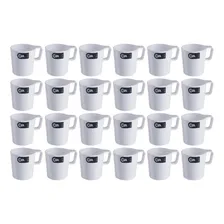 Kit 24 Canecas Empilháveis Escolares 250ml Branca Casual Coz Foto  mini 1