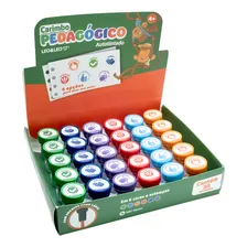 Kit 24 Carimbo Stampa Pedagógico Divertido Escolar Professor Foto mini 4