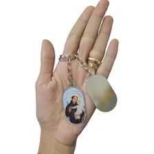 Kit 24 Chaveiros Santo Ant么nio Simples Chapa Foto mini 3
