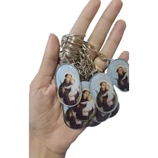 Kit 24 Chaveiros Santo Ant么nio Simples Chapa Foto mini 1