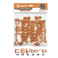 Kit 24 Ganchos Painel Organizador Parede Ferramentas Ajax Foto  mini 1