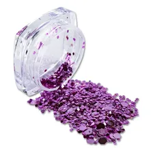Kit 24 Glitter Decoração Unha Gel Nail Art Maquiagem Rosa Foto mini 4