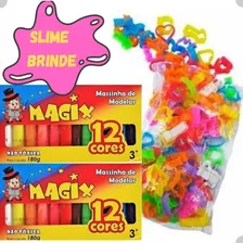 Kit 24 Massinha Modelar + 25 Moldes Forminha + Slime Brinde Foto mini 1