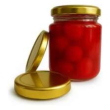 Kit 24 Potes De Vidro Belem 240ml Tampas Metalicas Pretas E Lacres Para Geleias Doces Conservas Foto mini 4