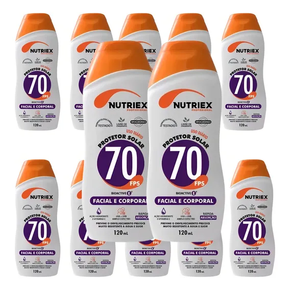 Kit 24 Protetor Solar Soldador Fps 70 Facial Nutriex 120ml Foto 1