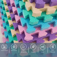 Kit 24 Tatame Infantil Eva Montar 50x50 Candy Tapete 6m² Cor Candy Color Foto mini 4