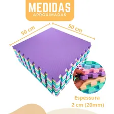 Kit 24 Tatame Infantil Eva Montar 50x50 Candy Tapete 6m² Cor Candy Color Foto mini 3