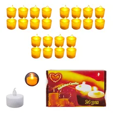 Kit 24 Velas Decorativas Eletr么nicas De Led + Baterias + Foto mini 1