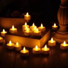 Kit 24 Velas Led Luz Amarela Decorativas Bateria Inclusa Foto mini 4